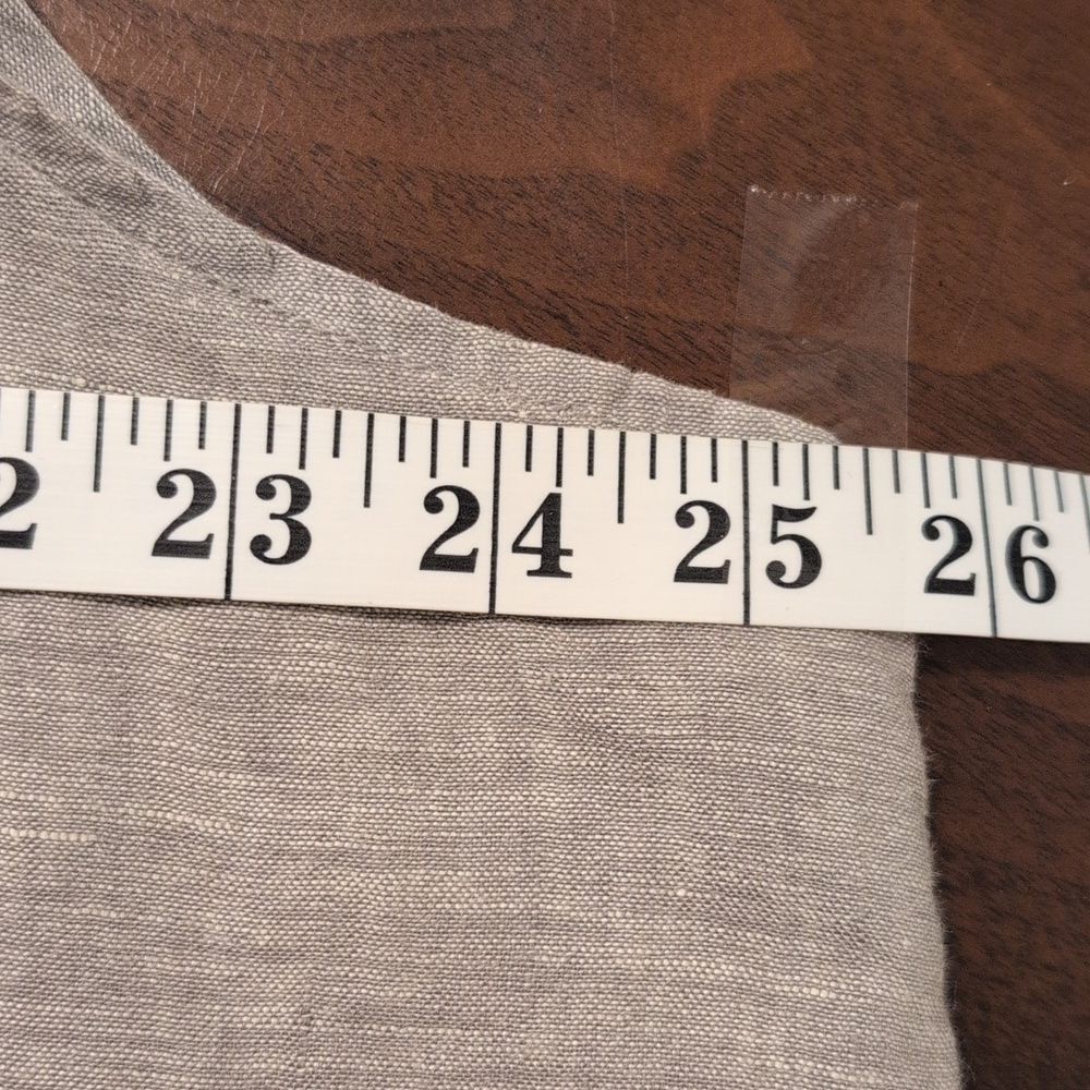 Gray 100 % LinenSleeveless Button-Down Shirt - Picture 9 of 11
